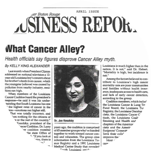 Newspaper article titled 