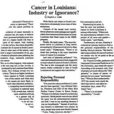 A newspaper article titled 